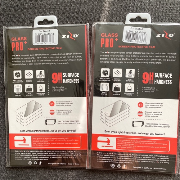 4 Pack Tempered Glass Screen Protectors For Samsung Galaxy Note 4 - Picture 2 of 2